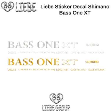 Liebe Sticker Decal Joran Shimano Bass One XT SILVER