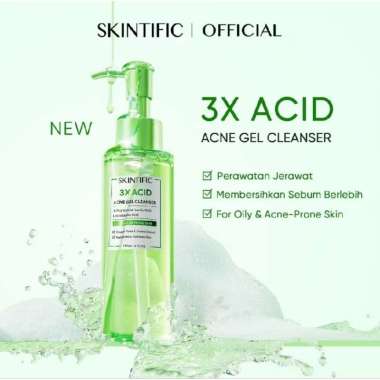 SKINTIFIC 3X ACID ACNE GEL CLEANSER 120ML