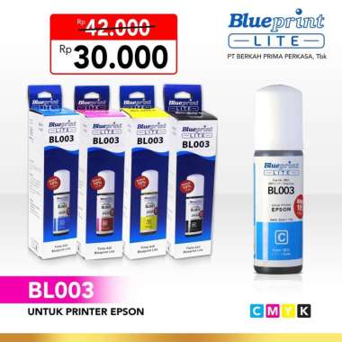 Tinta Epson BLUEPRINT Lite 003 For Printer Epson L1110 L3110 - 72ml Black