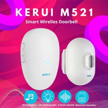 Bel Sensor Gerak Wireless KERUI M521 Bel Rumah Sensor Gerak P861 1 Sensor P861 Putih