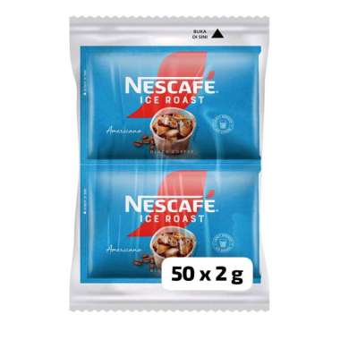 NESCAFE Ice Roast Americano Kopi Instan Sachet 50 x 2 g