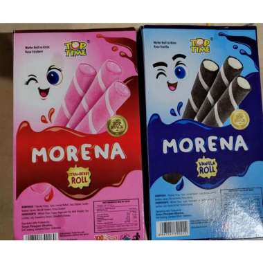 morena strawberry roll vanilla roll morena wafer roll isi 24pcs Strawberry