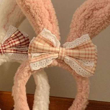 BD0124 Bando TELINGA RABBIT PITA Acc rambut wanita fashion korea Bandana anak motif kelinci pita PIN