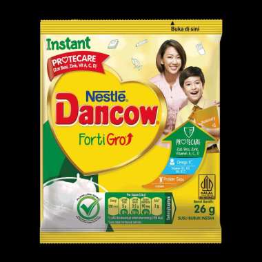 Susu Dancow instant sachet (Dancow Fortigro/Susu Dancow) 12 Sachet Putih