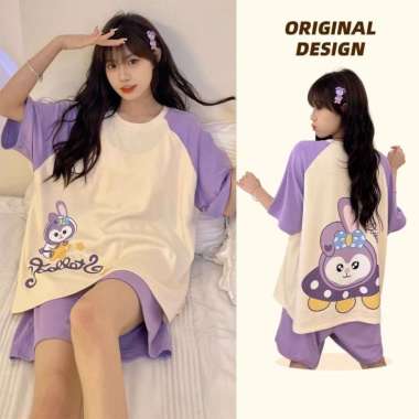 PP49 BAJU TIDUR BAHAN KAOS PIYAMA WANITA JUMBO BAJU TIDUR WANITA JUMBO STELLA