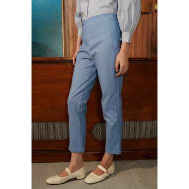 Benang Jarum - High Waist Ankle Pants - Denim XS