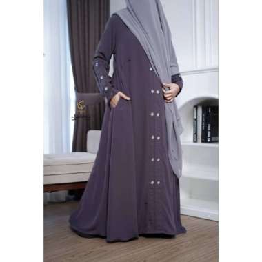 Abaya Jazeera & lateefa by Zakia| Gamis only| Gamis casual L Jetblack