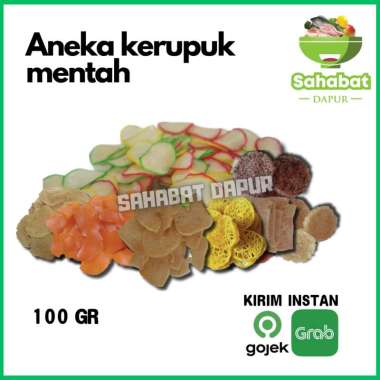 Aneka Kerupuk Mentah 100 gr / Kerupuk Bawang / Mie Kuning / Oren / Udang / Emping / Rengginang - Sah