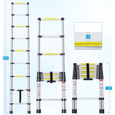 Telescopic Ladder Tangga Teleskopik Tangga Lipat Aluminium 5,3M