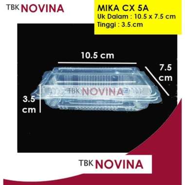 [10 PCS ] MIKA 4A / 5A / 6A PLASTIK MIKA BENING KEMASAN TEMPAT MAKANAN PUDING KUE BOLU UKURAN KECIL 