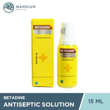 Betadine 15 mL - Antiseptik untuk Luka Lecet, Luka Jatuh, Luka Gores