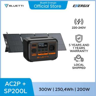 BLUETTI AC2P Portable Power Station | 300W 230,4Wh AC2P+SP200L