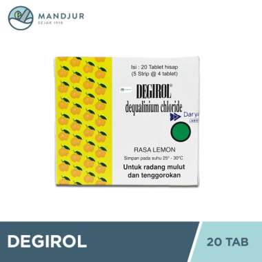 Degirol Dus Isi 5 Strip - Tablet Hisap Radang Tenggorokan dan Sariawan