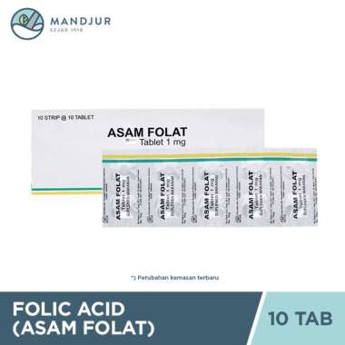 Folic Acid 1 Mg 10 Tablet - Suplementasi Asam Folat Ibu Hamil dan Anemia