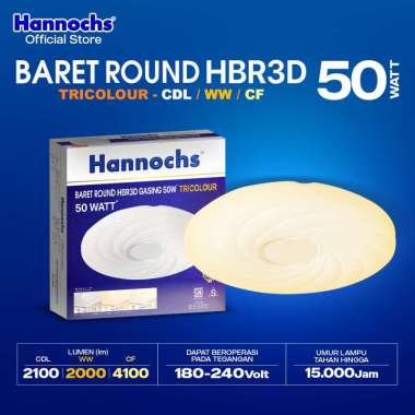 Hannochs Lampu Downlight LED Baret Round HBR3D Gasing 50W Tricolour