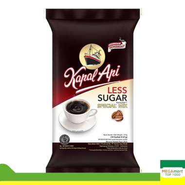 Promo Harga Kapal Api Special Mix Less Sugar per 10 sachet 21 gr - Blibli