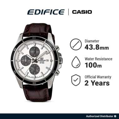 Casio Edifice EFR-526L-7AVUDF Jam Tangan Analog Pria Stainless Steel dan Kulit Cokelat