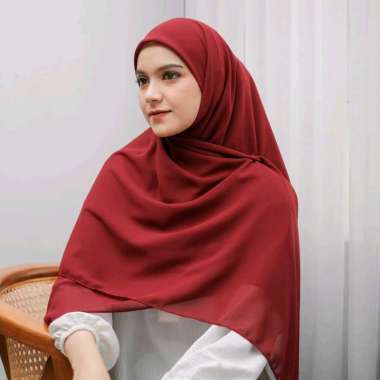 PUSSAT Anira Square Syar'i Hijab Segi Empat Syar'i Ceruty Babydoll Premium 140 × 140 cm Jahit Tepi R