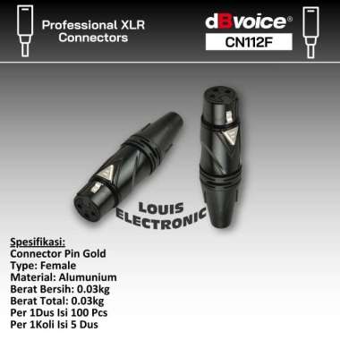 Jack Canon XLR Female dBvoice CN112F Pin Gold Jack Canon Betina Professional Quality