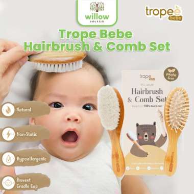 Sisir Rambut Bayi - Tropee Bebe Hairbrush & Comb Set