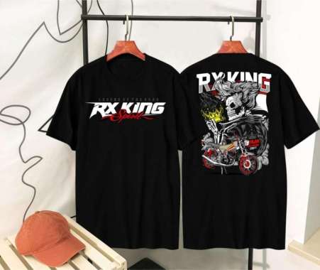 Kaos Baju Distro RX KING motor otomotif polos custom anak dewasa murah XL Hitam