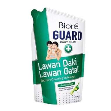 sabun mandi cair biore guard lively refresh refil 400