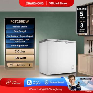 Changhong Chest Freezer FCF266DW Kapasitas 210 Liter (fast freezing) (design look minimalis) ( Big C