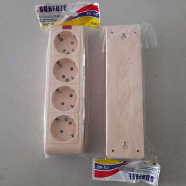 Stop Kontak SUNFREE OSAKA Dengan Lubang 2, 3, 4 & 5 Plus Lampu Indikator | Stop Kontak Arde Tanpa Ka