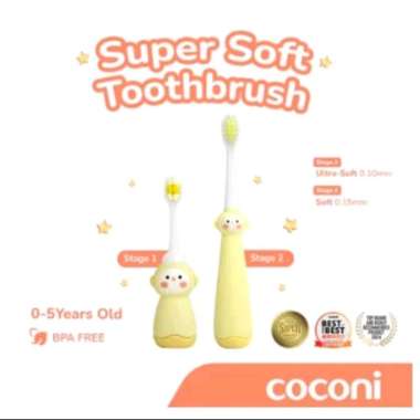 Coconi Super Toothbrush / Sikat Gigi Bayi Anak Balita Super Lembut Stage 1 (0-2 tahun)