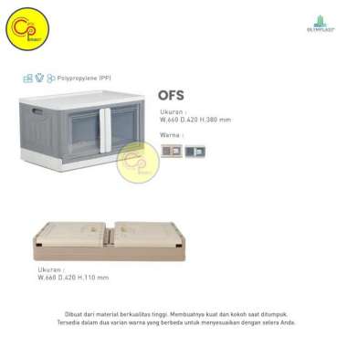 Olymplast Flexible Storage OFS — Kontainer Plastik Susun Beroda dengan Pintu Bening, Desain Modular 