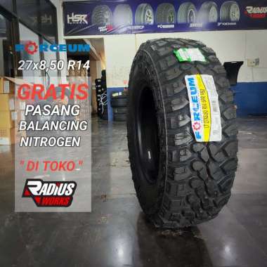 Ban mobil offroad ring 14 merk forceum ukuran 27x8,50 R14 type MT-08 plush