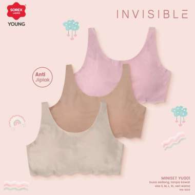 Sorex Young Miniset Invisible Seamless Full Cup Busa Tipis Tanpa Kawat YU 001 XL Cokelat Tua