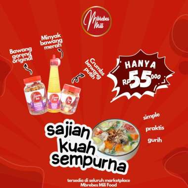 Mbrebes Mili Food - Paket Kuah Sempurna Mbrebes Mili - Minyak Bawang Merah + Bawang Goreng 75g + Baw