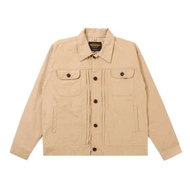 JAKET PRIA - ETERNALWORKS ELIOT KHAKI TRUCKER JACKET - CANVAS JACKET S