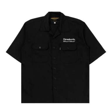 KEMEJA PRIA - ETERNALWORKS MOTORCYCLE WORKSHIRT BLACK - KEMEJA WORKSHIRT M Hitam