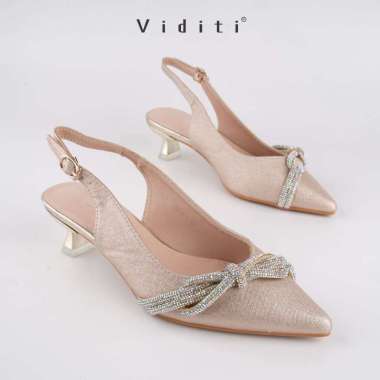 Viditi Tina Heels | Shoes | Sepatu Import Wanita | Nikahan | Wisuda | Pesta | Seserahan 38 Gold