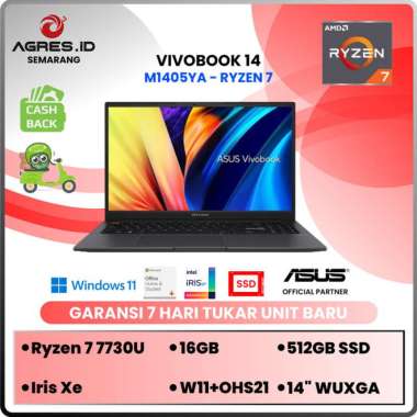 Asus Vivobook 14 M1405YA RYZEN 7 7730U Ram 16GB 512SSD 14" WUXGA IPS