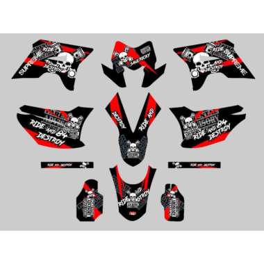 STIKER DECAL CRF150 TERBAIK LEM KUAT MANTAP TRABAS - KODE : DCSRB87