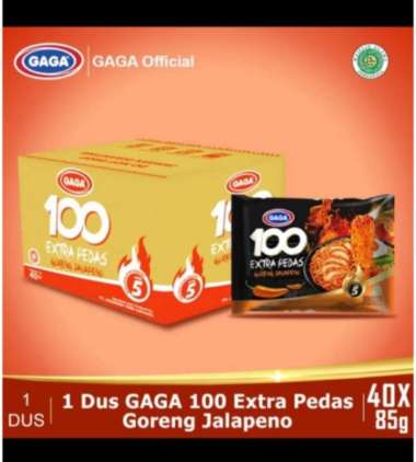 Promo Harga Gaga 100 Extra Pedas Goreng Jalapeno 85 gr - Blibli