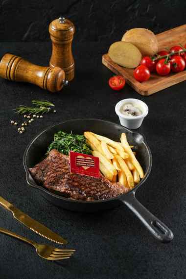 Holycow Tenderloin special steak + Ice tea