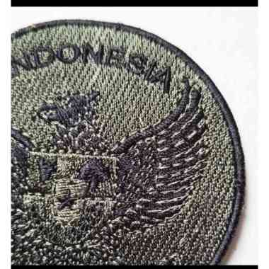 Bordir Komputer Logo Emblem Patch Bet GARUDA Hijau Army Indonesia Emblem