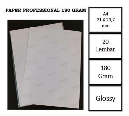KERTAS / PAPER FOTO PROFESSIONAL A4 180 GSM