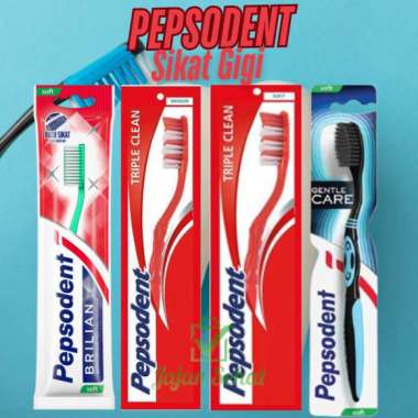 Sikat Gigi Pepsodent Gentle Care & Triple Clean & Brilian Soft Brilian Soft