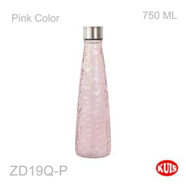 WestCraft Botol Air Kaca Berwarna 750 ML Kedap Udara Botol Antik German Pink