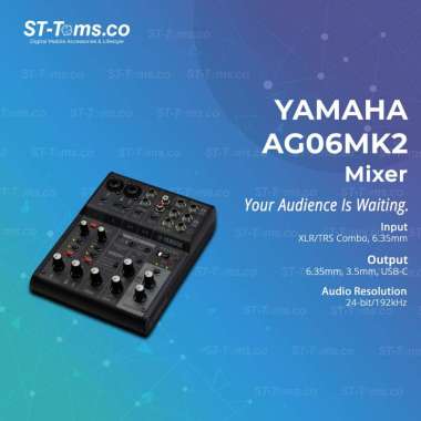 Yamaha AG06MK2 / AG 06 MK2 / AG06 MK2 LIve Streaming Mixer 6-Channel Black