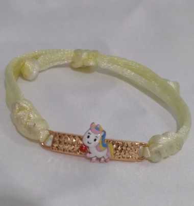 Gelang Tali Karakter Unicorn Emas Asli