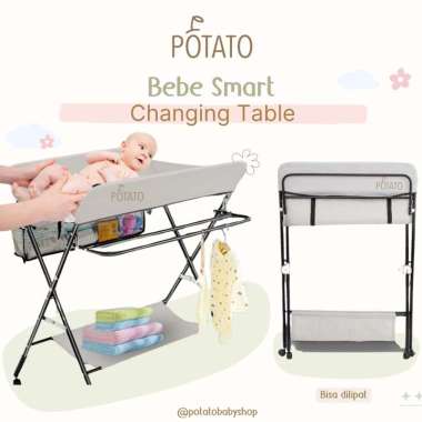 BEBE SMART Changing Table Bayi - Meja Ganti Popok Bayi / Baby Tafel / Alas Ganti Popok Bayi Light Gr