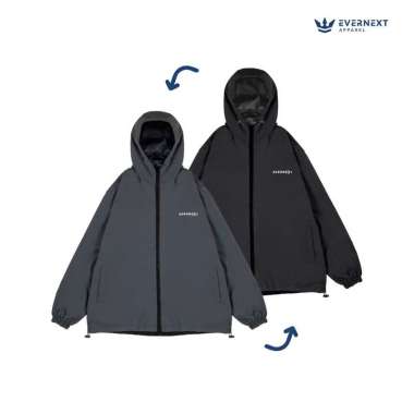 EVERNEXT - JAKET PARASUT PRIA 2IN1 JAKET MOTOR WATER RESIST JAKET BOLAK BALIK PRIA VOLTEARE JAKET CA