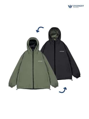 EVERNEXT - JAKET PARASUT PRIA 2IN1 JAKET MOTOR WATER RESIST JAKET BOLAK BALIK PRIA VOLTEARE JAKET CA