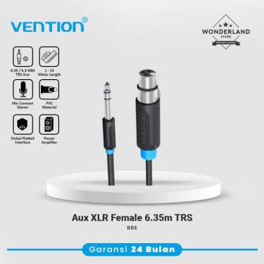 Vention Kabel Aux Audio Jack Mic 6.5mm Male to XLR Female Stereo Audio BBE 15M